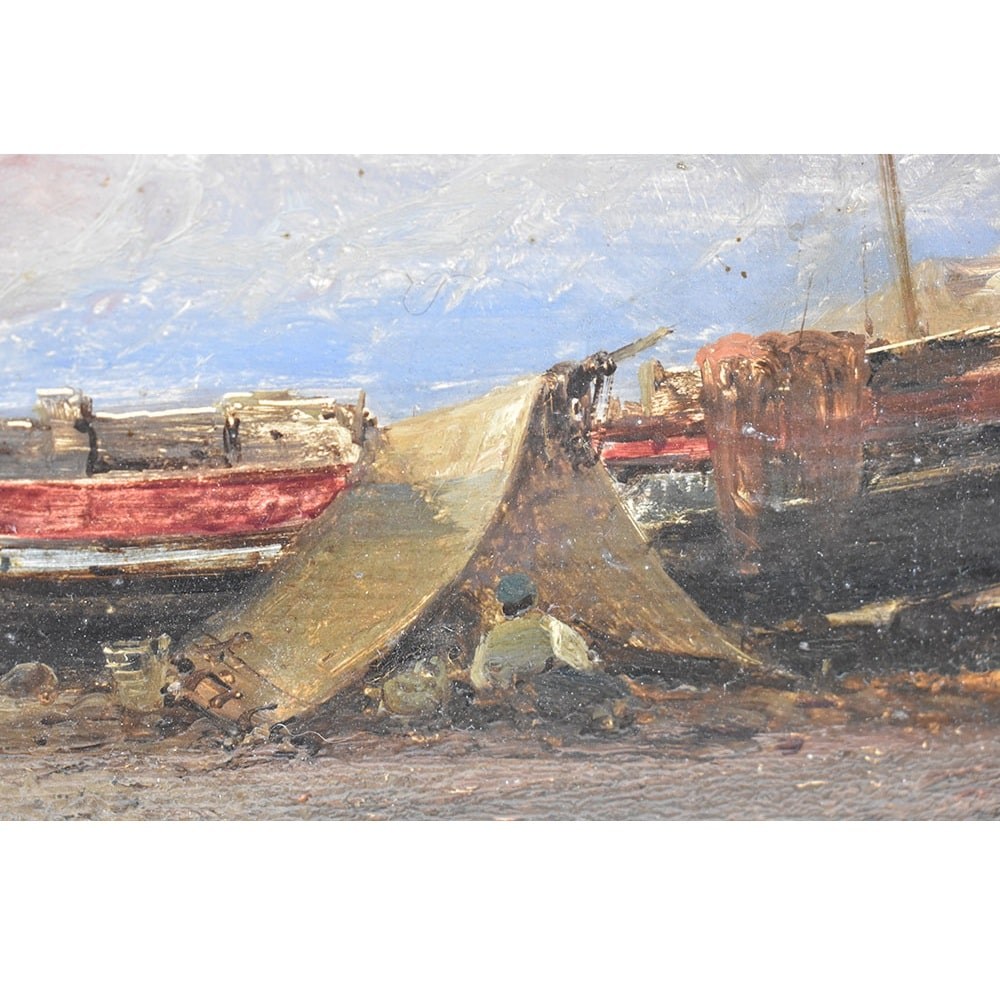 QM 476 1a antique old painting seascape oil painting XIX century.jpg